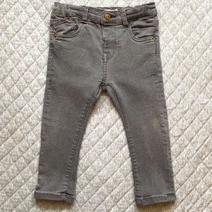 Zara Baby Boy Gray Wash Stretchy Skinny Jeans 18m
